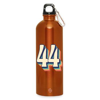 T-Shirt rétro Vintage numéro 44 quarante-quatre - Gourde en inox avec mousqueton 750 ml - orange - Devant