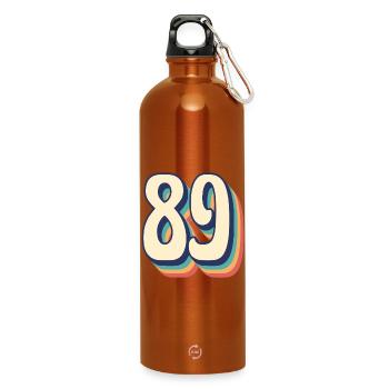 T-Shirt rétro Vintage numéro 89 quatre-vingt-neuf - Gourde en inox avec mousqueton 750 ml - orange - Devant