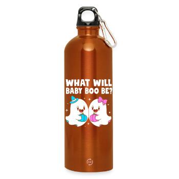 Gender Reveal Halloween - Trinkflasche mit Karabiner 750 ml - Orange - Vorne