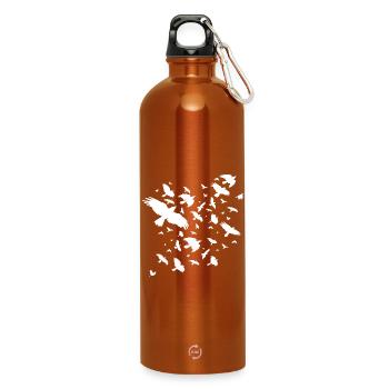 Vogelschwarm - Trinkflasche mit Karabiner 750 ml - Orange - Vorne
