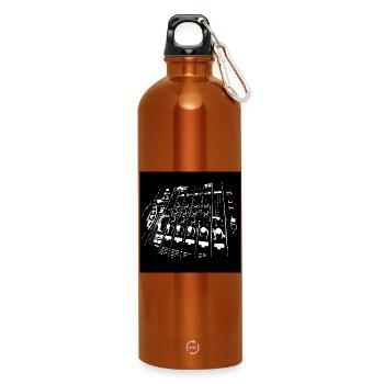 DJ Gesichtsmaske - Trinkflasche mit Karabiner 750 ml - Orange - Vorne