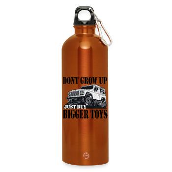 Defender Land-Rover Gift cadeau - Gourde en inox avec mousqueton 750 ml - orange - Devant