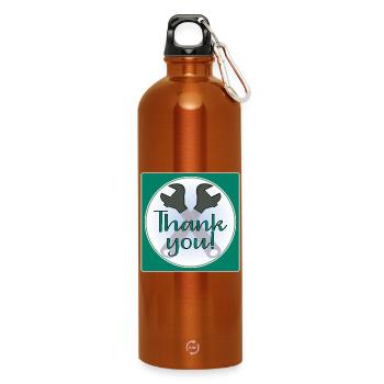 MERCI ARTISAN - PINCES - Gourde en inox avec mousqueton 750 ml - orange - Devant