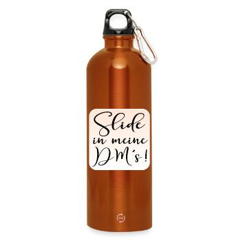 FLIRTEN - Trinkflasche mit Karabiner 750 ml - Orange - Vorne