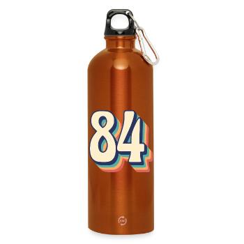 T-Shirt rétro Vintage numéro 84 quatre-vingt-quatre - Gourde en inox avec mousqueton 750 ml - orange - Devant