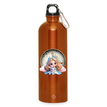 Alice's Dreams - Water Bottle with carabiner 750 ml - burnt orange - Front