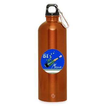 Marne - Gourde en inox avec mousqueton 750 ml - orange - Devant