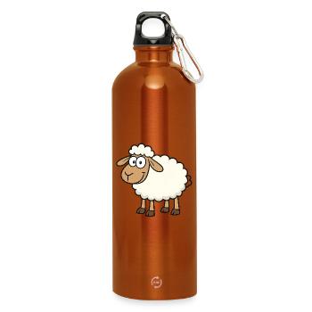 Conception de mouton mignon pour les enfants - Gourde en inox avec mousqueton 750 ml - orange - Devant