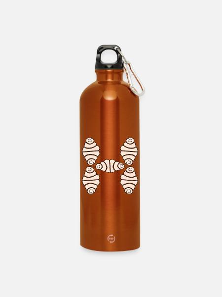Franzbrötchen Buchstabe H - Trinkflasche mit Karabiner 750 ml - Orange