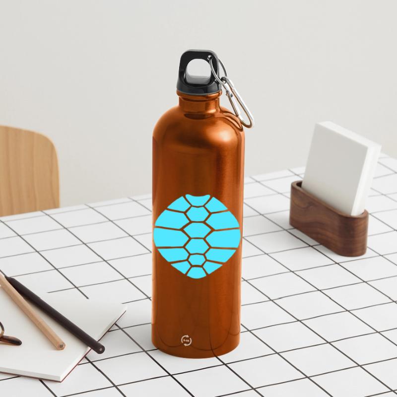 Turtle shell pattern turtle icon cool Water Bottle with carabiner 750 ml