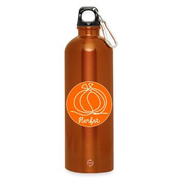 AUTUMN Pumpkin - Water Bottle with carabiner 750 ml - burnt orange - Front