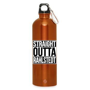 STRAIGHT OUTTA RAHLSTEDT HAMBURG - Water Bottle with carabiner 750 ml - burnt orange - Front