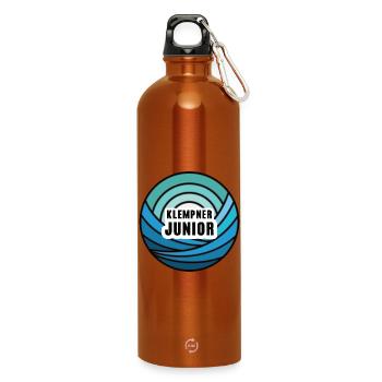Plombier Junior Enfant Fils de plombier Enfant Progéniture Stagiaire - Gourde en inox avec mousqueton 750 ml - orange - Devant