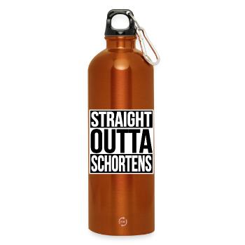 STRAIGHT OUTTA SCHORTENS - Trinkflasche mit Karabiner 750 ml - Orange - Vorne