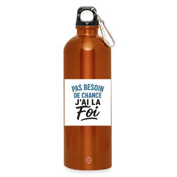 Christians - Water Bottle with carabiner 750 ml - burnt orange - Front