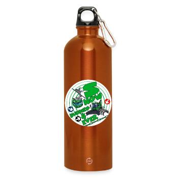 1423-SNOW_BUDDIES_4_EVER_groen-lettres - Gourde en inox avec mousqueton 750 ml - orange - Devant