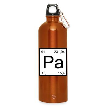 Protactinium Pa Element Typografie - Trinkflasche mit Karabiner 750 ml - Orange - Vorne