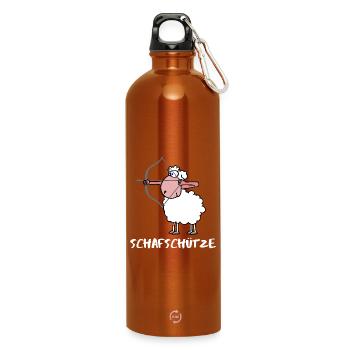 Sagittarius Sagittarius Zodiac Sign - Water Bottle with carabiner 750 ml - burnt orange - Front