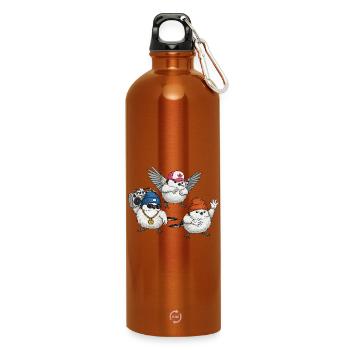 Ambiance de rue Bird Crew - Gourde en inox avec mousqueton 750 ml - orange - Devant
