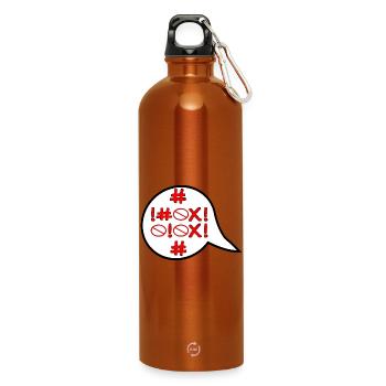 INTERDIT - COLÈRE EN COLÈRE - ÉMOTIONS - Gourde en inox avec mousqueton 750 ml - orange - Devant