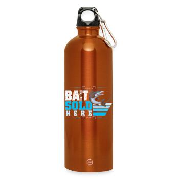 Angler Fischer Angeln Sportfischer - Trinkflasche mit Karabiner 750 ml - Orange - Vorne