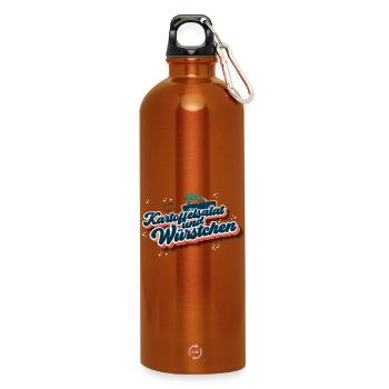 Conduire à la maison (Édition Salade de Pommes de Terre) - Gourde en inox avec mousqueton 750 ml - orange - Devant