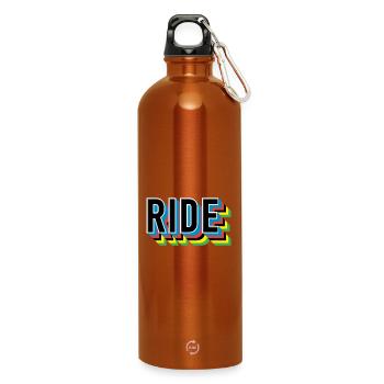 CHEVAUCHER - Gourde en inox avec mousqueton 750 ml - orange - Devant
