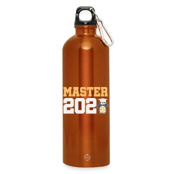 Master 2026 Graduation Graduation - Water Bottle with carabiner 750 ml - burnt orange - Front