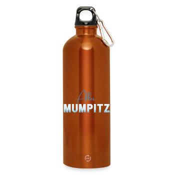 Alles Mumpitz - Wortschätze - vergessene Wörter - Trinkflasche mit Karabiner 750 ml - Orange - Vorne