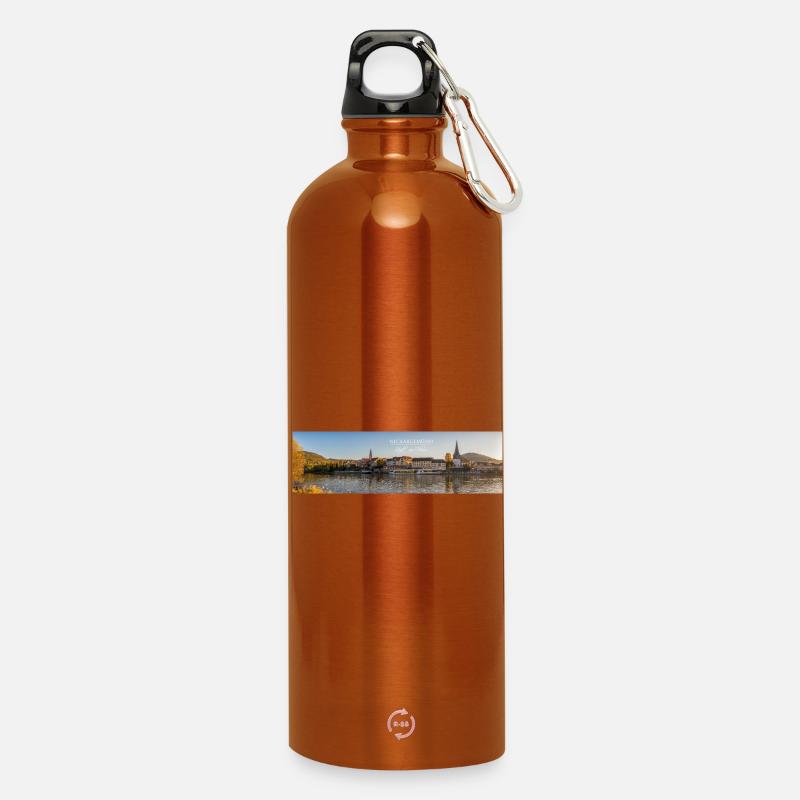 Neckargemünd - Abendstimmung - Trinkflasche mit Karabiner 750 ml - Orange