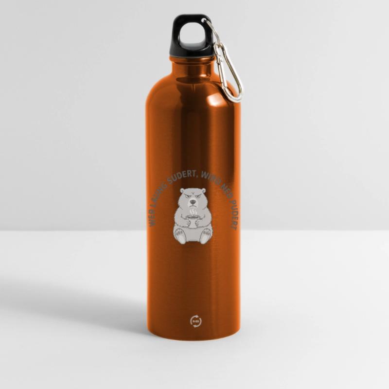 Wer laung sudert, wird ned pudert – Grumpy Coffee Trinkflasche mit Karabiner 750 ml