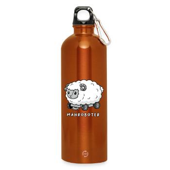 Robot tondeuse à gazon mouton - Gourde en inox avec mousqueton 750 ml - orange - Devant