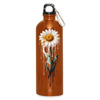 Daisy mit tropfender Farbe - Trinkflasche mit Karabiner 750 ml - Orange - Vorne