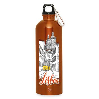 Lissabon - Trinkflasche mit Karabiner 750 ml - Orange - Vorne