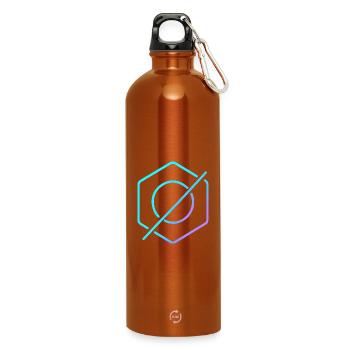 Équilibre néon - Gourde en inox avec mousqueton 750 ml - orange - Devant