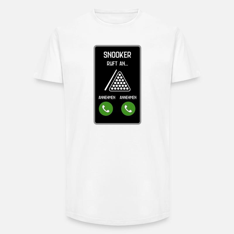 Snooker ruft an - Long Fit Männer T-Shirt - Weiß