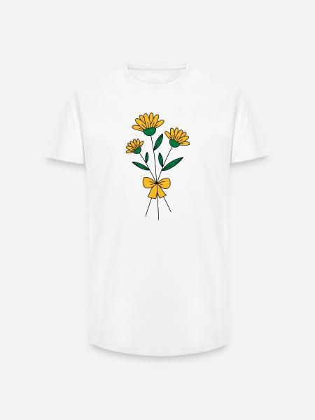 Blumenstrauss dreifarbig - Long Fit Männer T-Shirt - Weiß