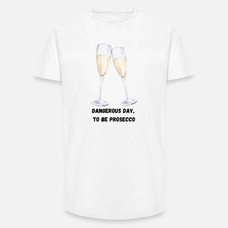 Prosecco Gläser - Long Fit Männer T-Shirt - Weiß
