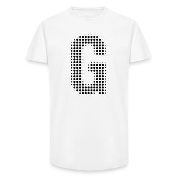 G letter initial letter dots gift - Long Fit Men's T-Shirt - white - Front - AI Model Male 185 light (185cm)