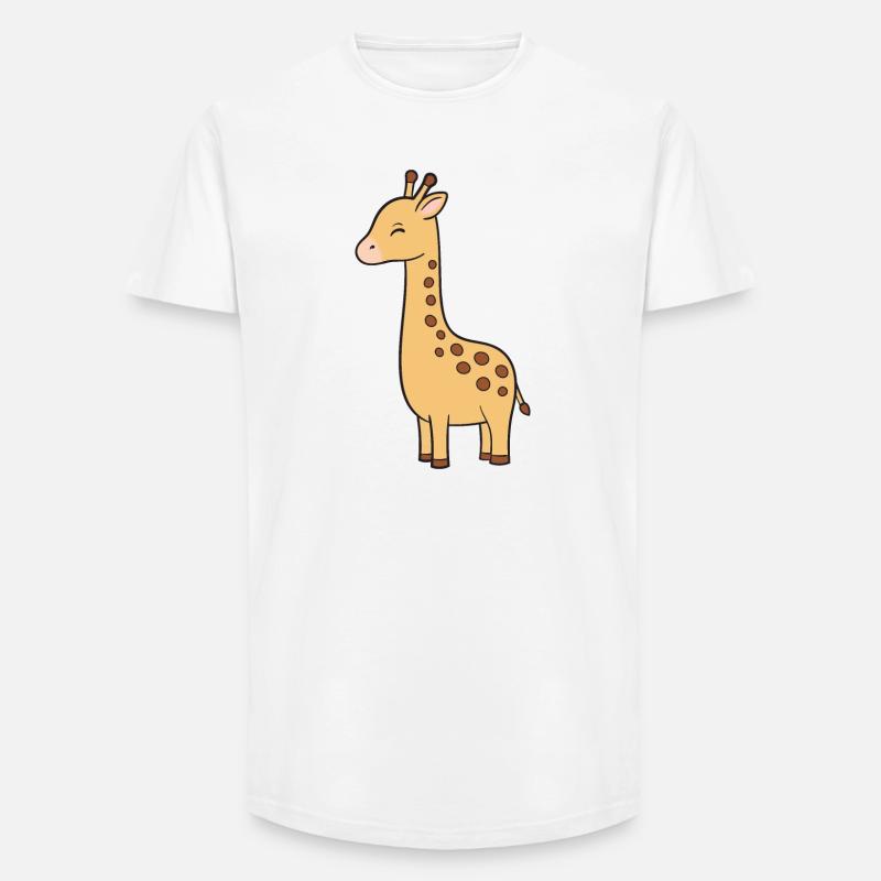 Giraffe - Long Fit Men's T-Shirt - white