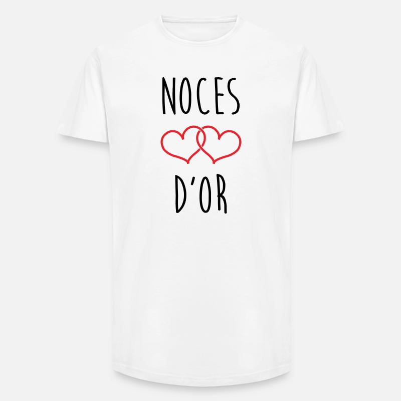 Nozze d'Oro 50 anni - T-shirt uomo a vestibilità lunga - bianco