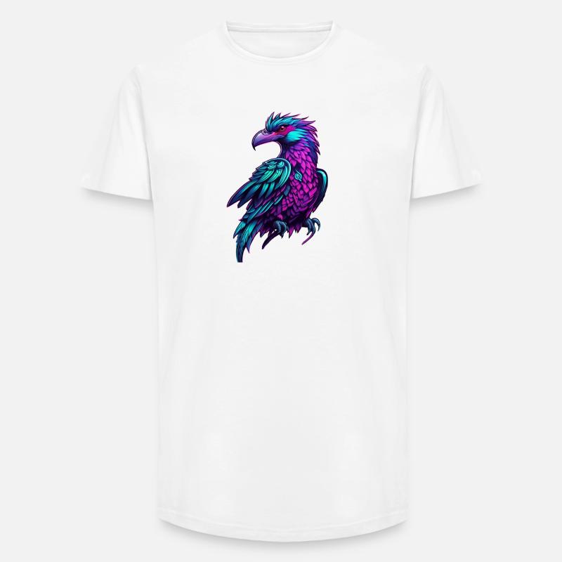 Neonphönix Farbflug - Long Fit Männer T-Shirt - Weiß