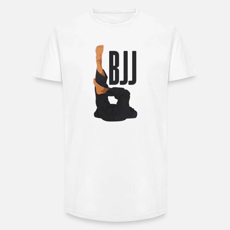 BJJ Techniques: Triangle - Long Fit Männer T-Shirt - Weiß