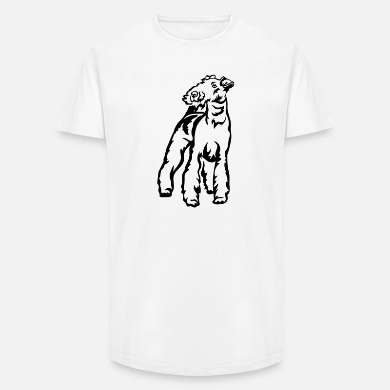 Foxterrier - Long Fit Männer T-Shirt - Weiß