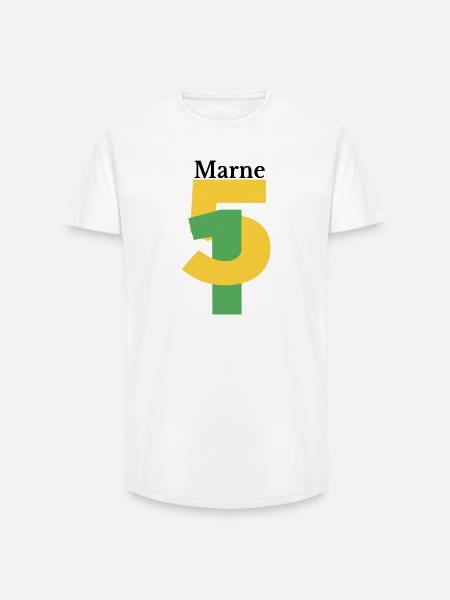 Marl - Long Fit Men's T-Shirt - white