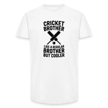Cricket Spruch Bruder Lustiges Cricket Geschenk - Long Fit Männer T-Shirt - Weiß - Vorne - AI Model Male 185 light (185cm)