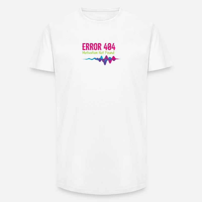 Fehler 404: Motivation nicht gefunden - Long Fit Männer T-Shirt - Weiß