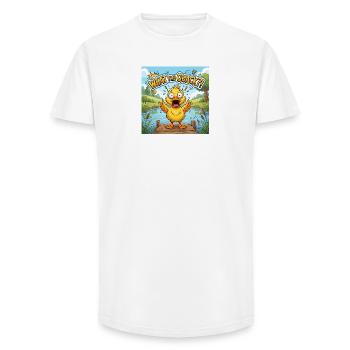 What the Quack!? - Long Fit Men's T-Shirt - white - Front - AI Model Male 185 light (185cm)