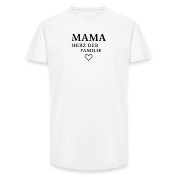 Mama - Long Fit Männer T-Shirt - Weiß - Vorne - AI Model Male 185 light (185cm)