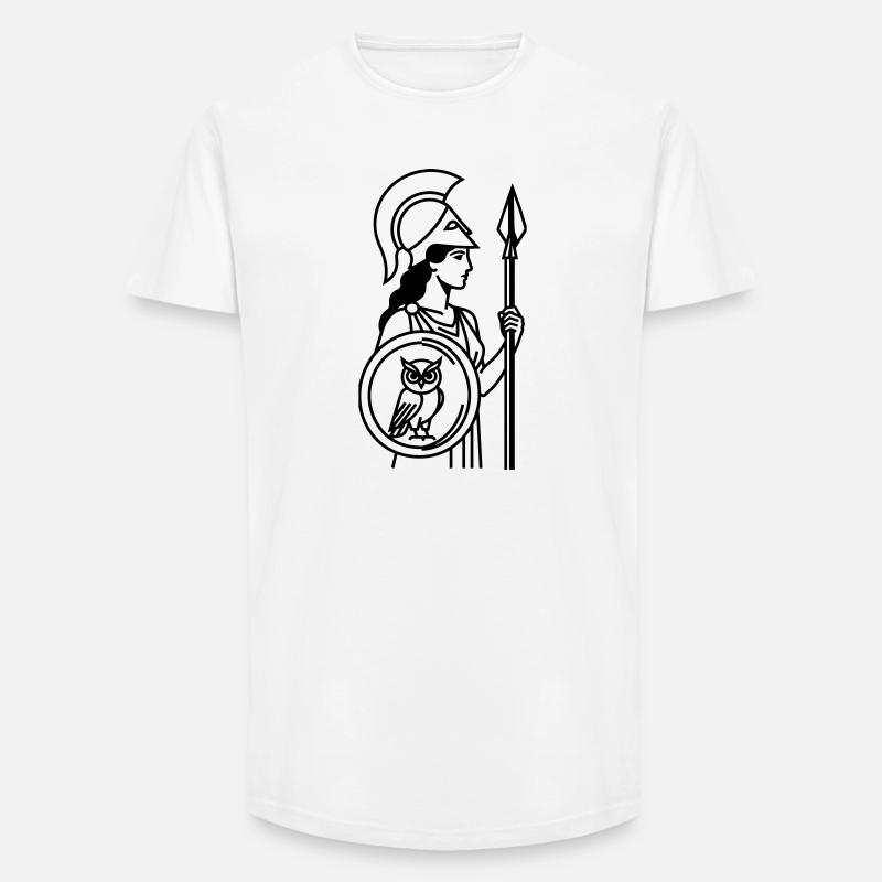 Athene - Long Fit Männer T-Shirt - Weiß